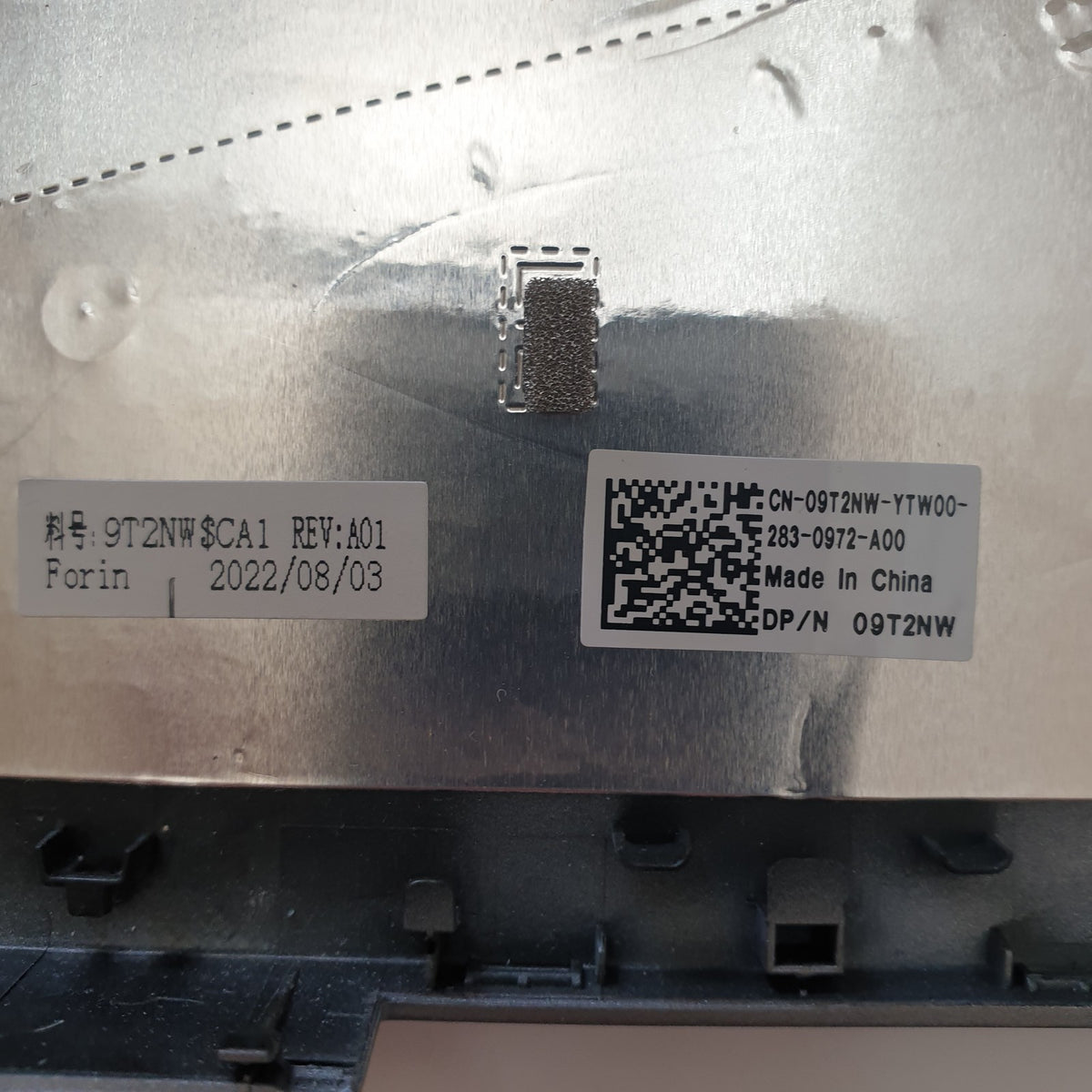 Dell Precision 3571 Displaygehäuse Deckel Gehäuse Top Lid LCD Cover Grau