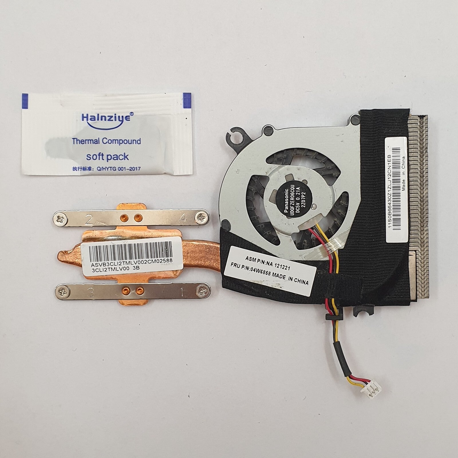 Lenovo ThinkPad Edge E135 Kühler Heatsink Lüfter Fan mit Wärmeleitpaste