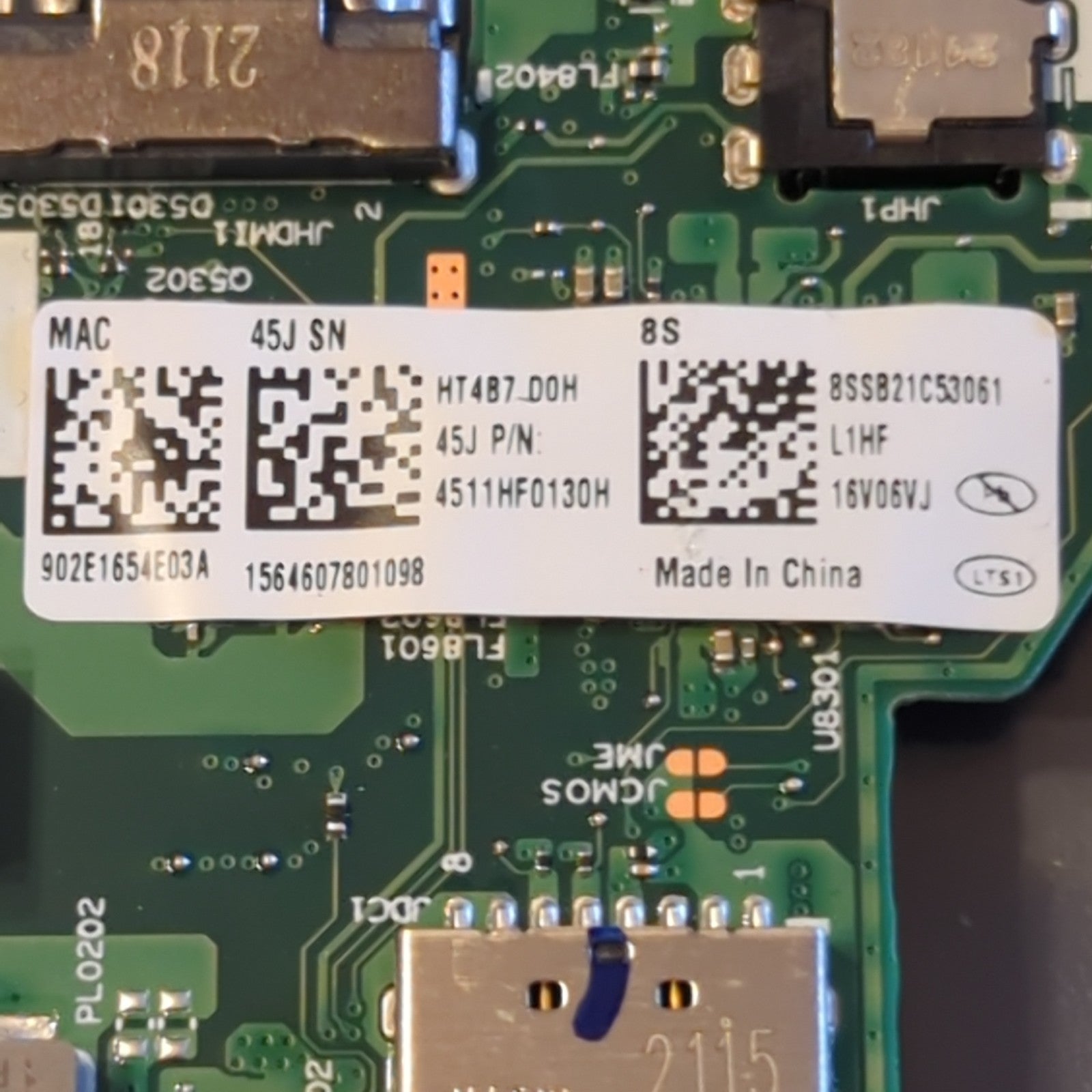 Lenovo ThinkPad T15 Gen 2 Mainboard NVIDIA MX450 CPU i7-1165G7 2.80GHz G2 – Bild 3
