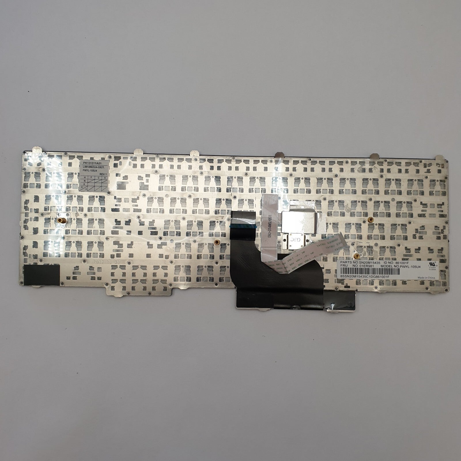 Lenovo ThinkPad P51 Tastatur Englisch US QWERTY Keyboard Trackpoint – Bild 2