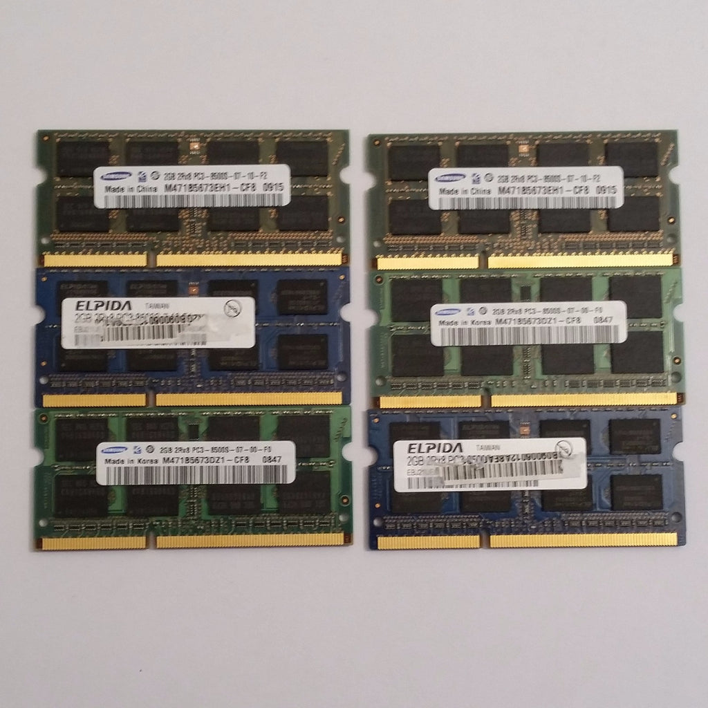 2GB (1x2GB) PC3-8500S Notebook Samsung 2GB DDR3 1066 SODIMM RAM 1x2GB Laptop