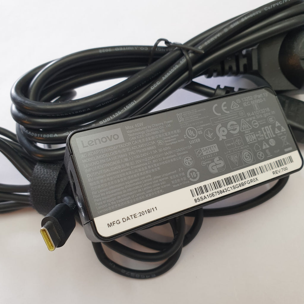 Original Lenovo Netzteil 45W USB C X280 T480 T490 X1 X395 X390 X13 T14 Yoga L13