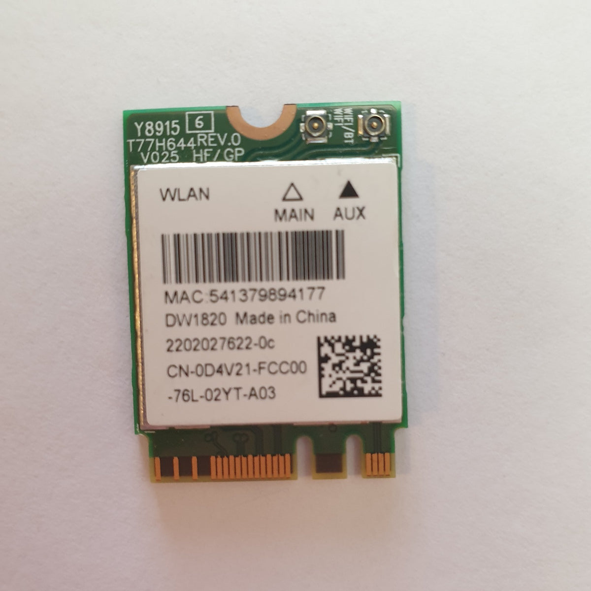 Dell Latitude 5580 WLAN Karte WiFi Wireless Bluetooth Modul M.2 NGFF Intern