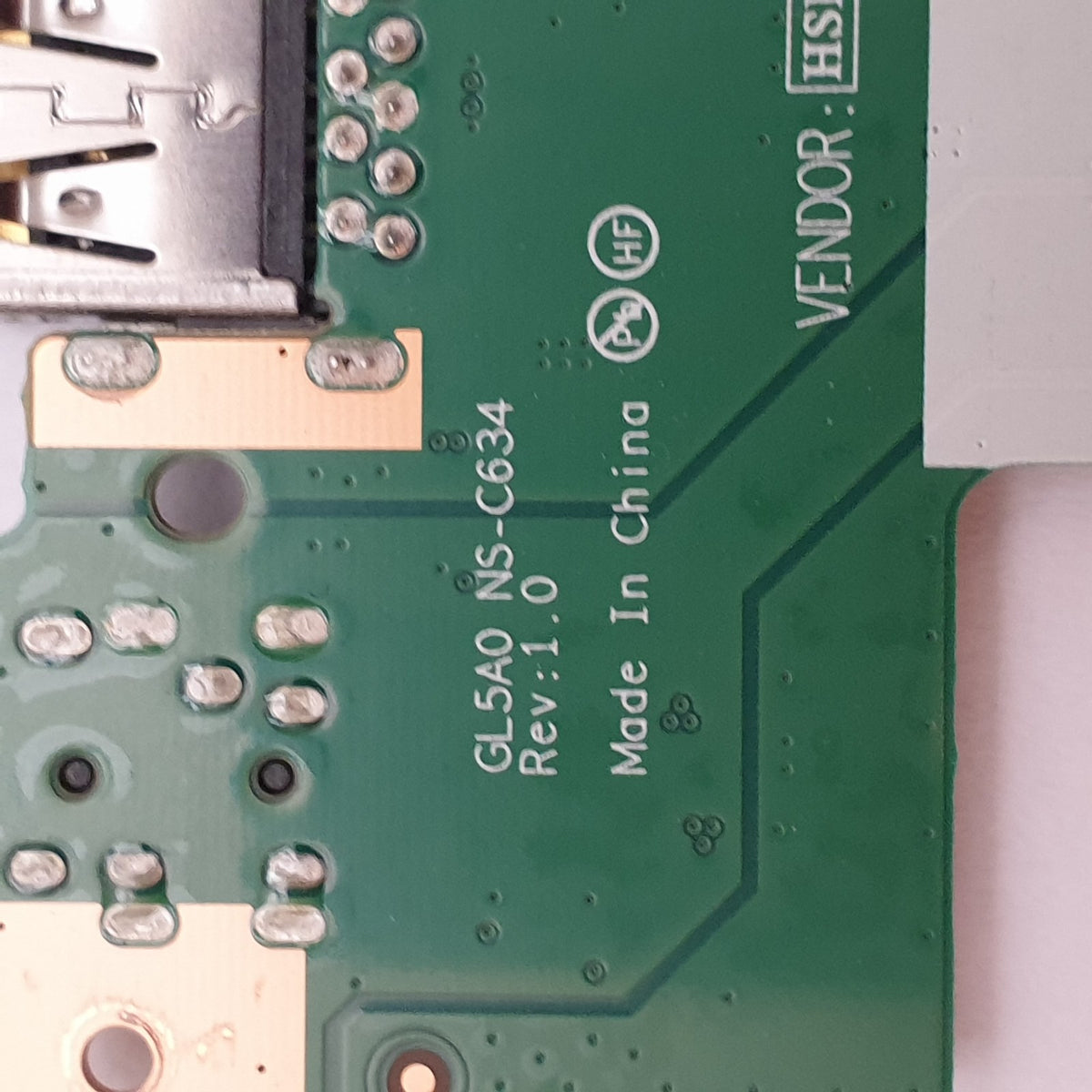 Lenovo ThinkPad L15 G1 USB Platine IO Board Audio Jack Buchse