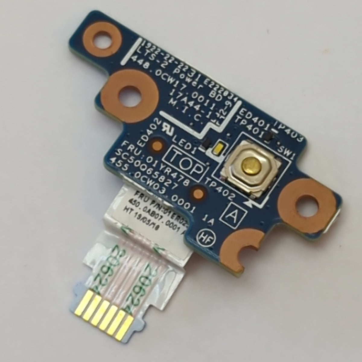 Lenovo ThinkPad P52s Power Button Platine Einschaltknopf Schalter Board Kabel