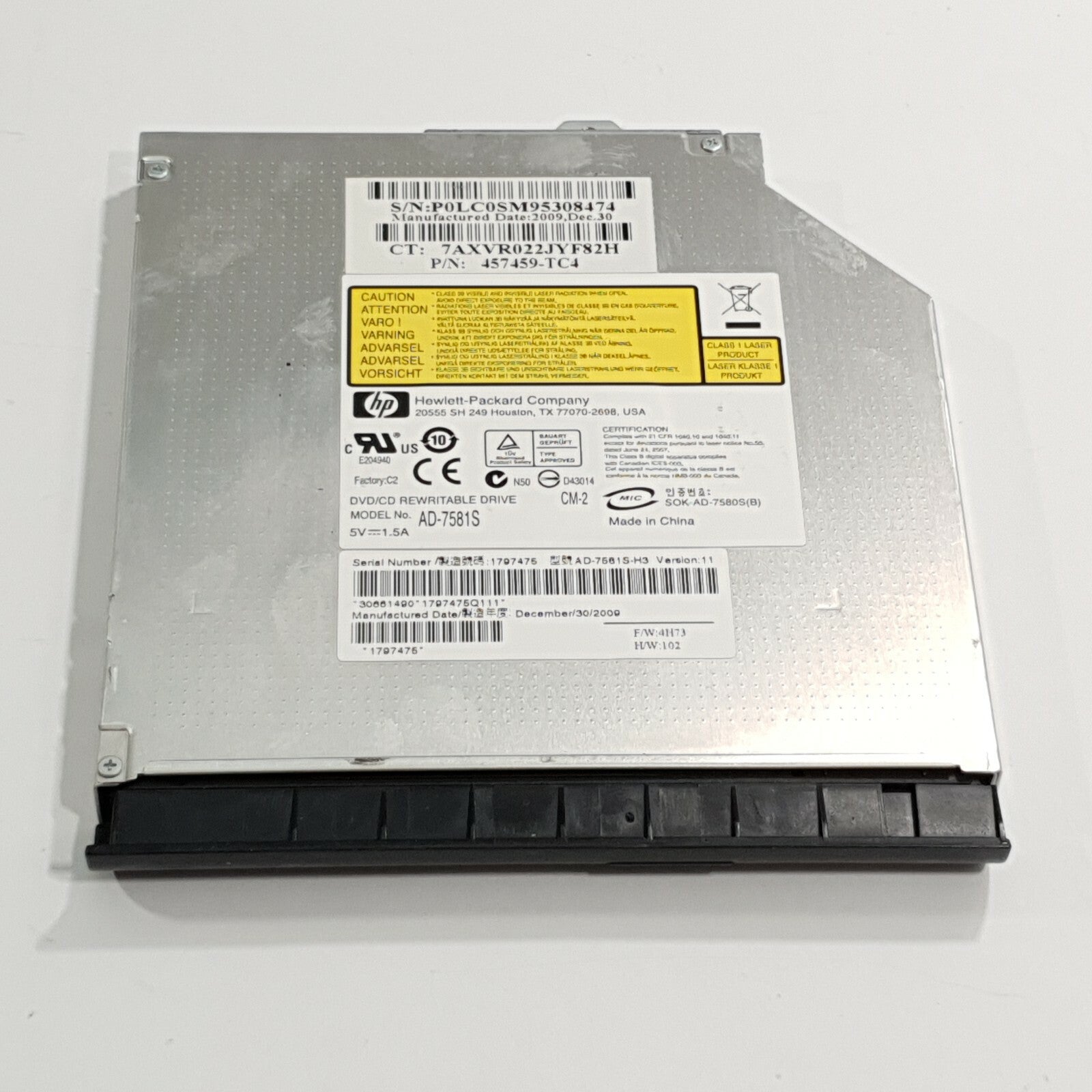 HP ProBook 6545b DVD Laufwerk mit Internes DVD RW Brenner Laufwerk AD-7581S