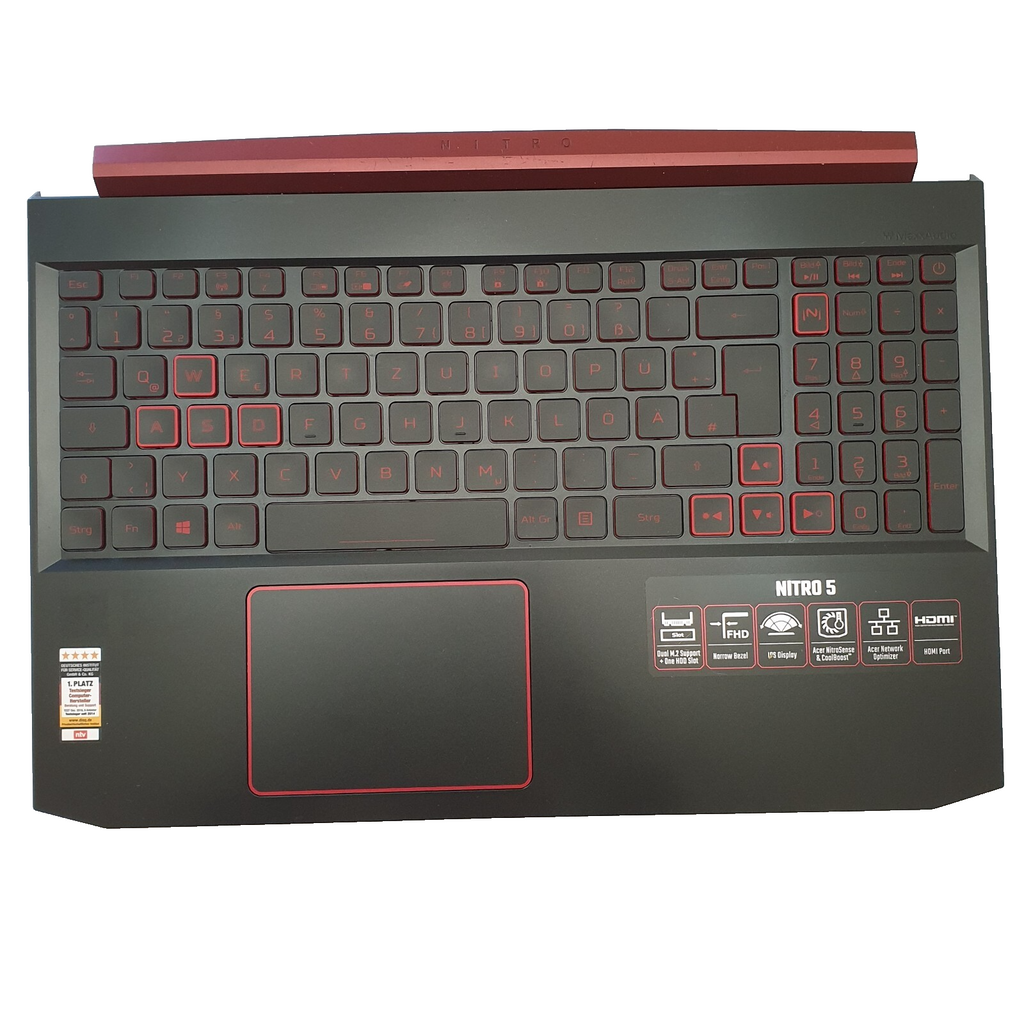 Acer Nitro 5 AN515-XX Palmrest Oberteil DE Tastatur Touchpad Palm Rest Gehäuse