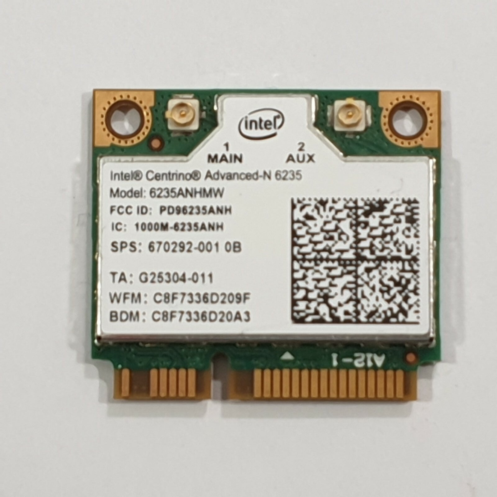 Sony Vaio SVS1313K1EW WLAN Karte Wifi Intel Centrino Advanced-N 6235 6235ANHMW