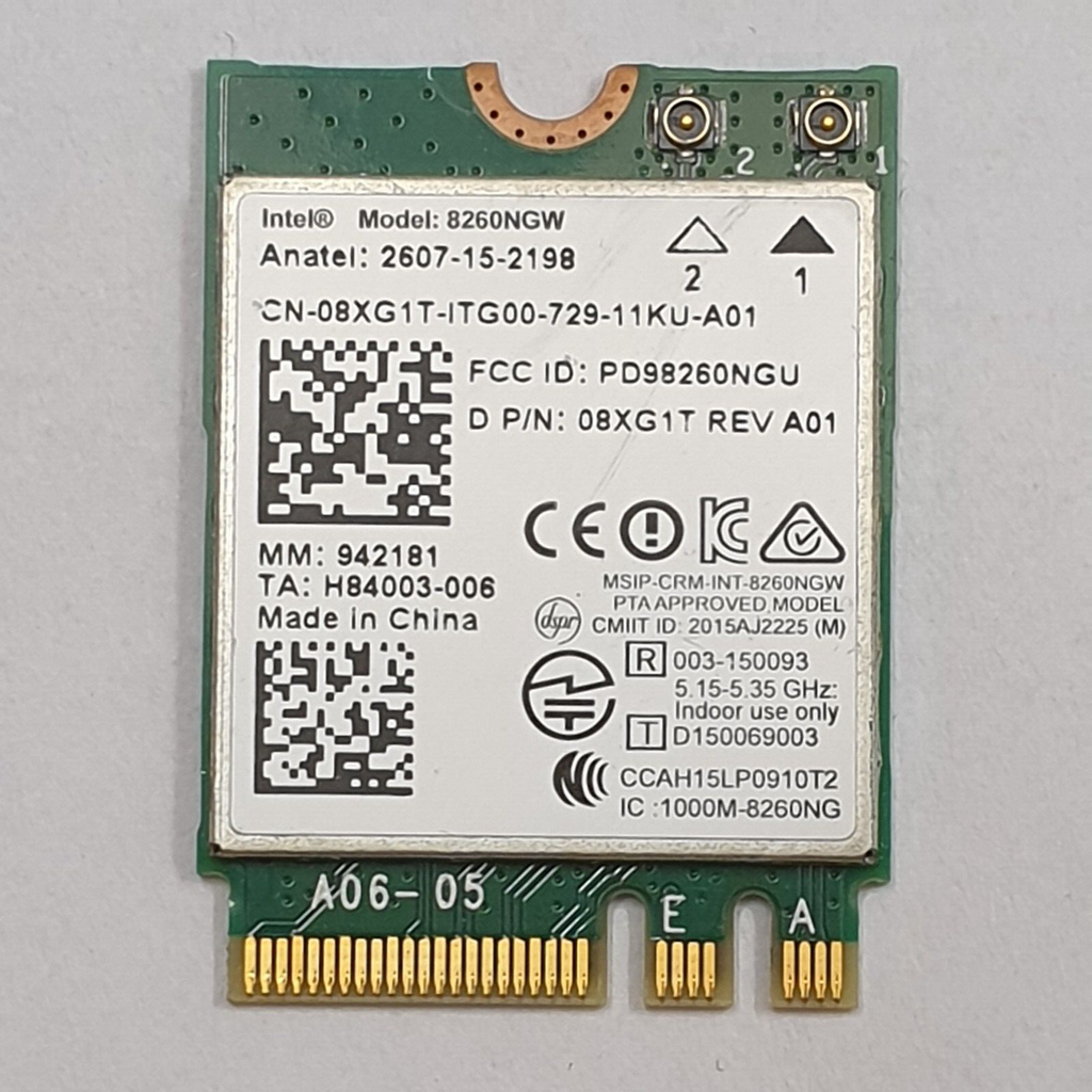 Dell Precision 7510 WLAN Bluetooth Karte Intel 8260NGW Wireless Modul