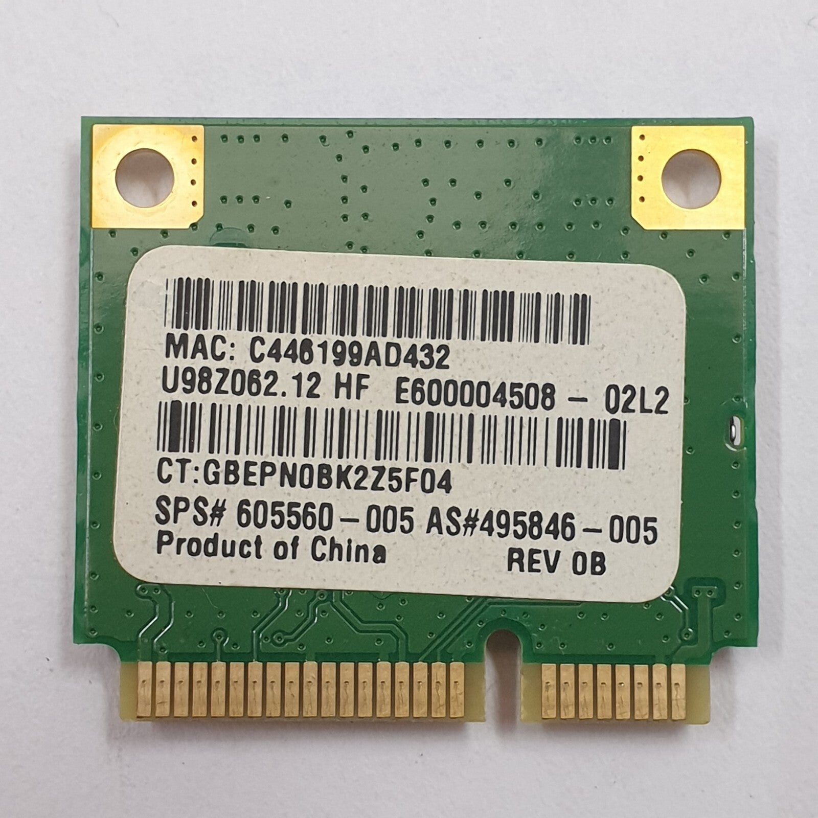 HP G72 WLAN Karte Wifi Card Atheros AR5B95 605560-005 – Bild 2