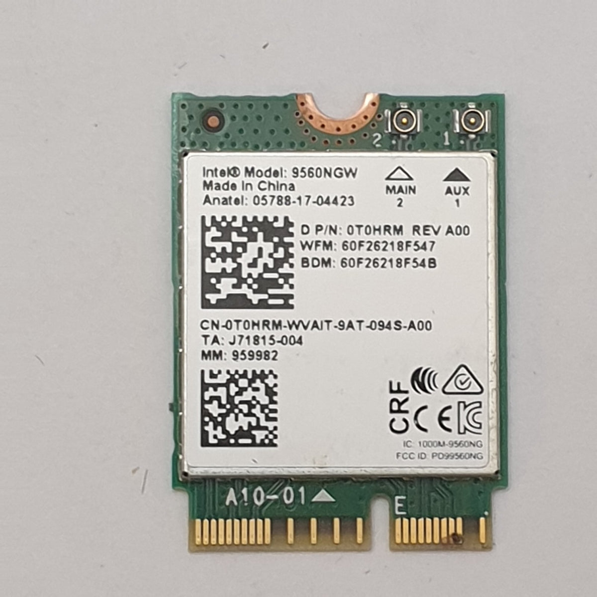 Dell Latitude 7300 Intel Wireless AC 9560NGW WLAN Karte WiFi Modul