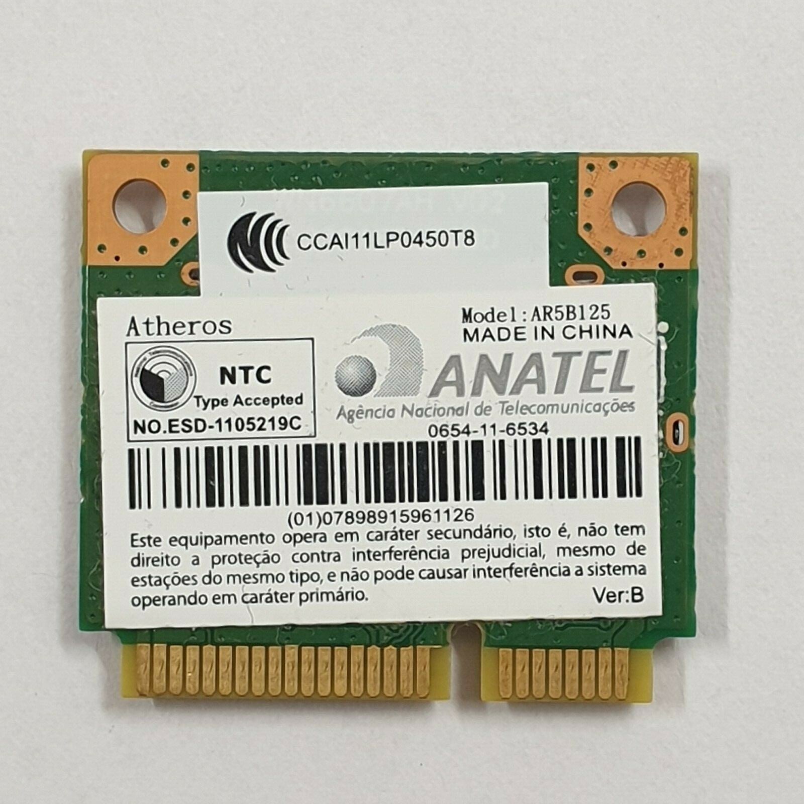Packard Bell Easynote TE11HC WLAN Karte Atheros AR5B125 Wireless Modul – Bild 2