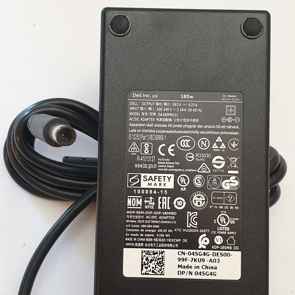 Dell Original Netzteil 180W 7.4×5 mm Precision 15 7510 7520 Alienware 17 R3 R4