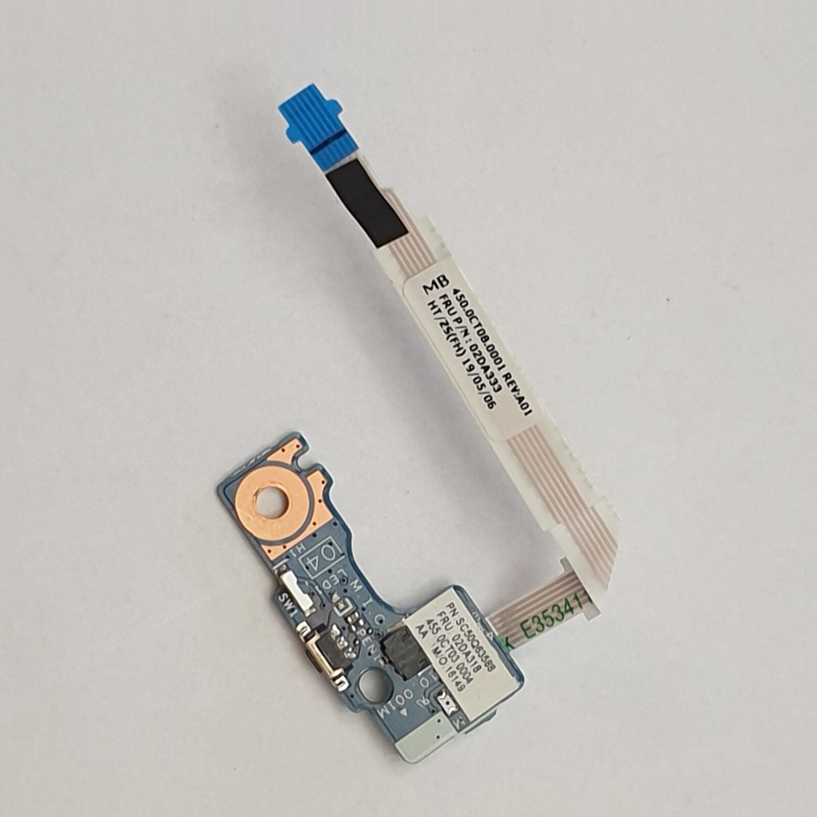 Lenovo Thinkpad Yoga L380 Powerbutton Einschaltknopf Platine Board mit Kabel