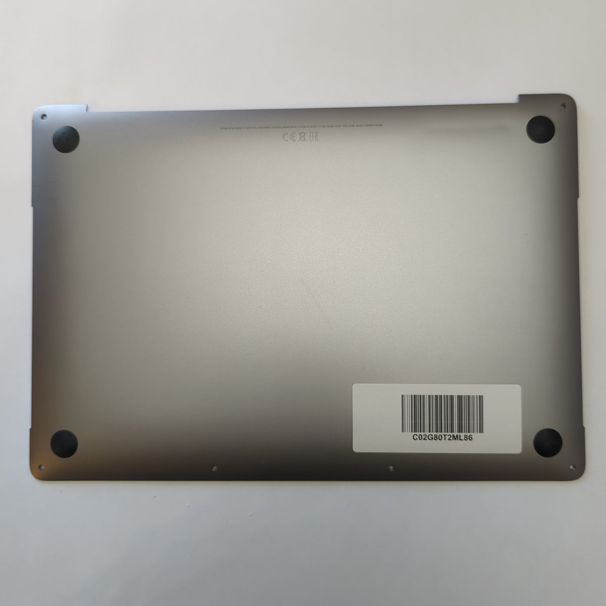 Apple MacBook Pro 13 2020 A2251 Gehäuse Unterschale Bottom Case Cover Grau