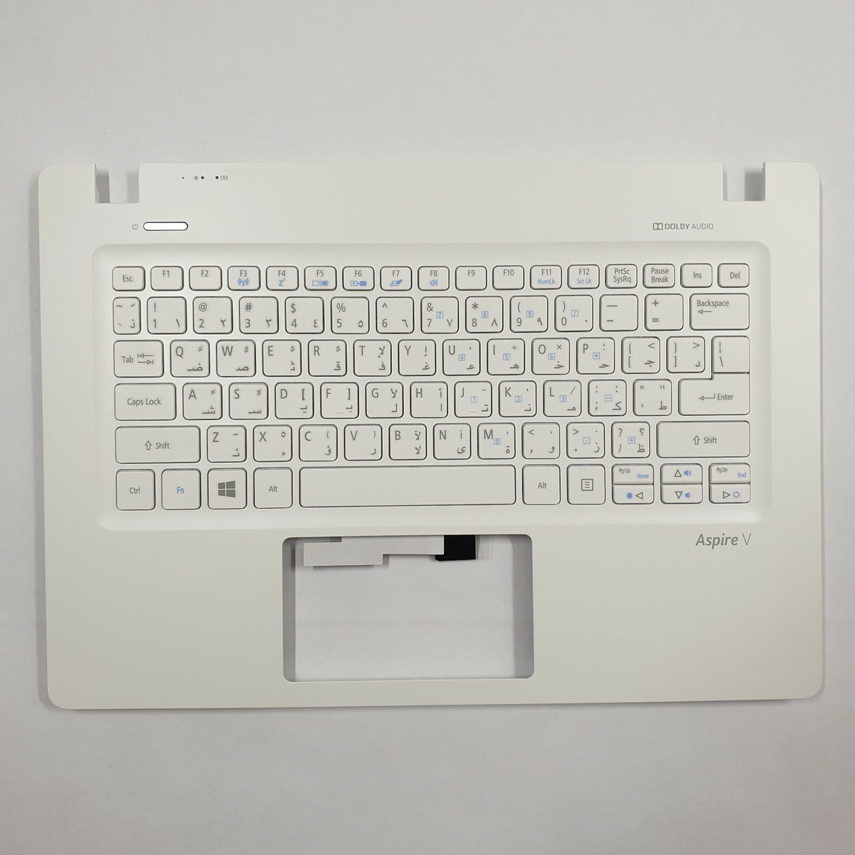 Acer Aspire V3-372 Handauflage Tastatur Arabisch QWERTY Palmrest Keyboard Weiß