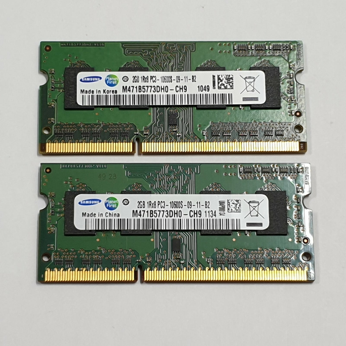 4GB (2x2GB) Samsung 2GB DDR3 1333 SODIMM RAM 1x2GB Laptop Notebook Speicher