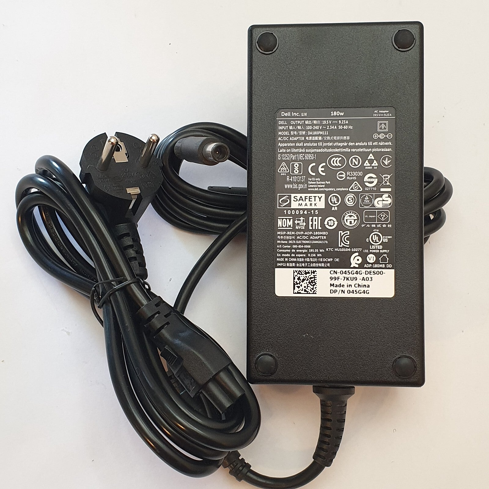 Dell Original Netzteil 180W 7.4×5 mm Precision 15 7510 7520 Alienware 17 R3 R4