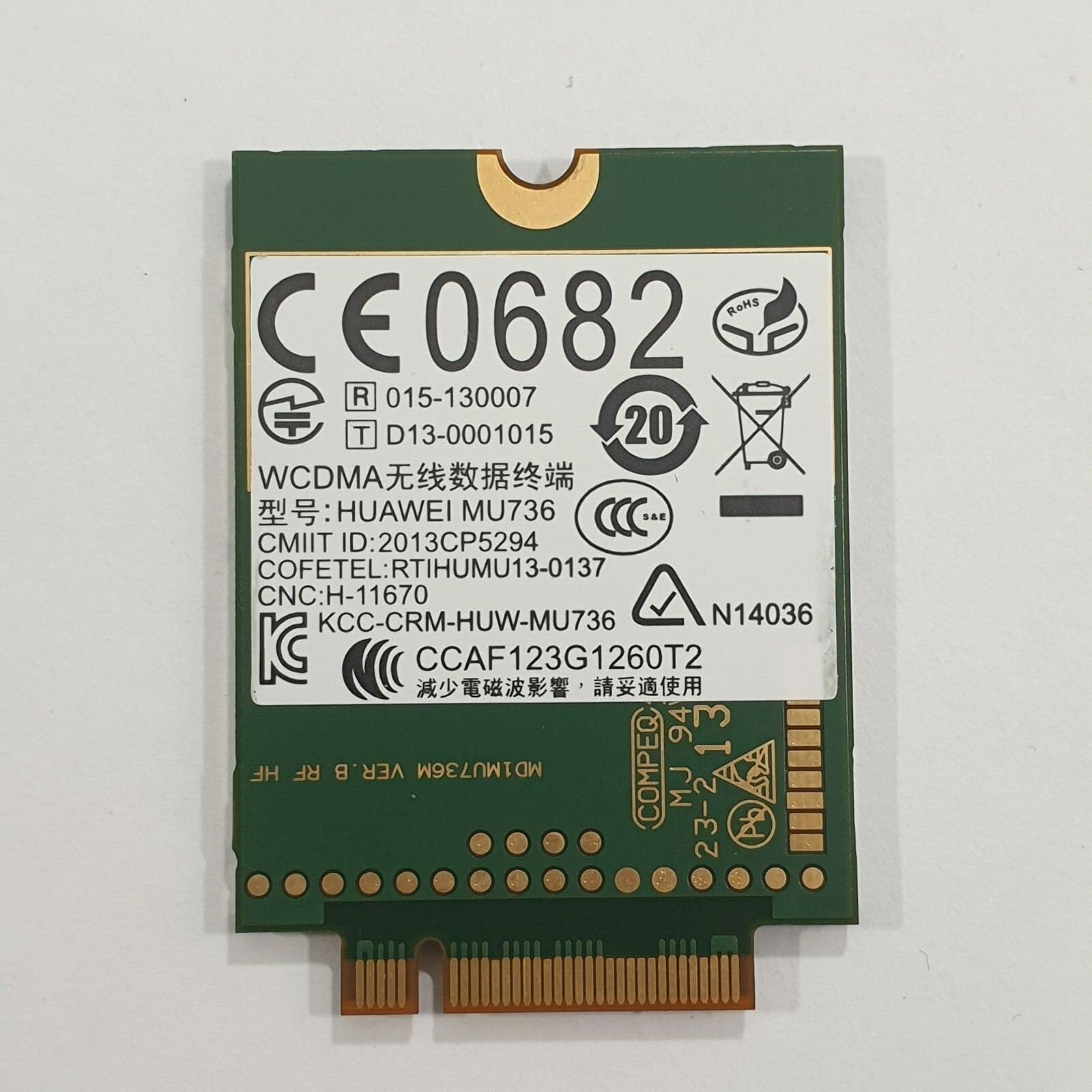 HP EliteBook 840 WWAN Karte 3G Huawei MU736 Modul Mobile Broadband – Bild 2