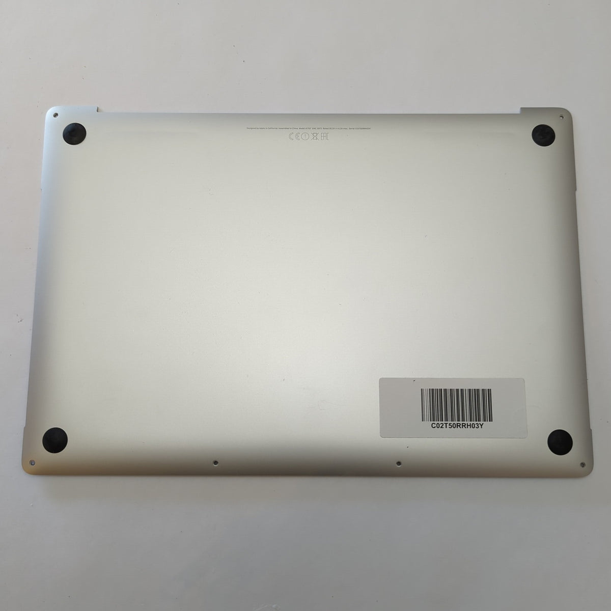 Apple MacBook Pro 15 A1707 Gehäuse Unterschale Unterteil Bottom Cover Silber