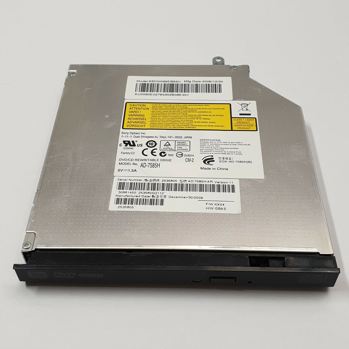 Acer Aspire 5738 5338 DVD Laufwerk Sony Optiarc AD-7585H Brenner