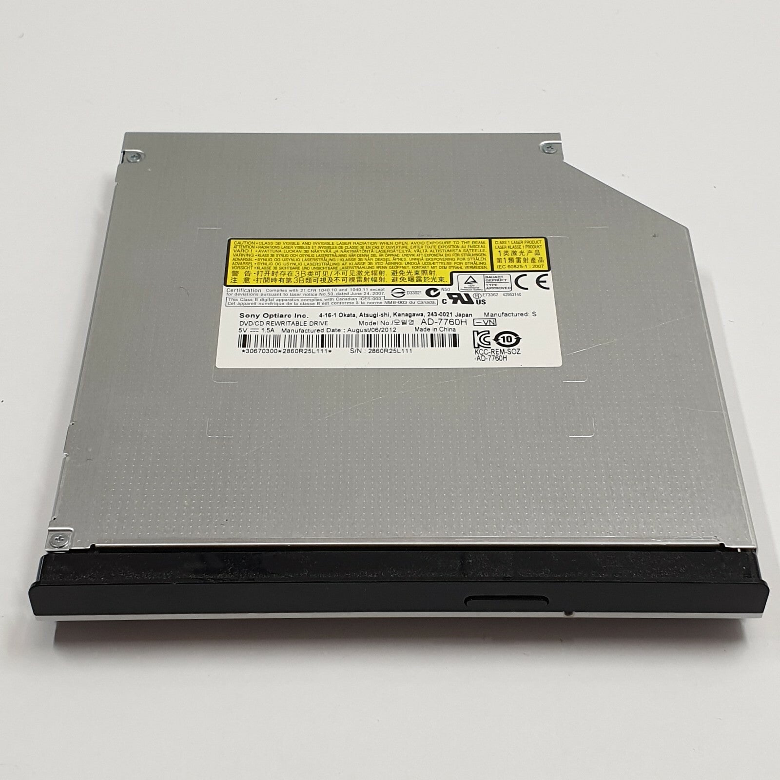 Sony VAIO SVE1512C6E DVD Laufwerk Brenner Optiarc AD-7760H SATA