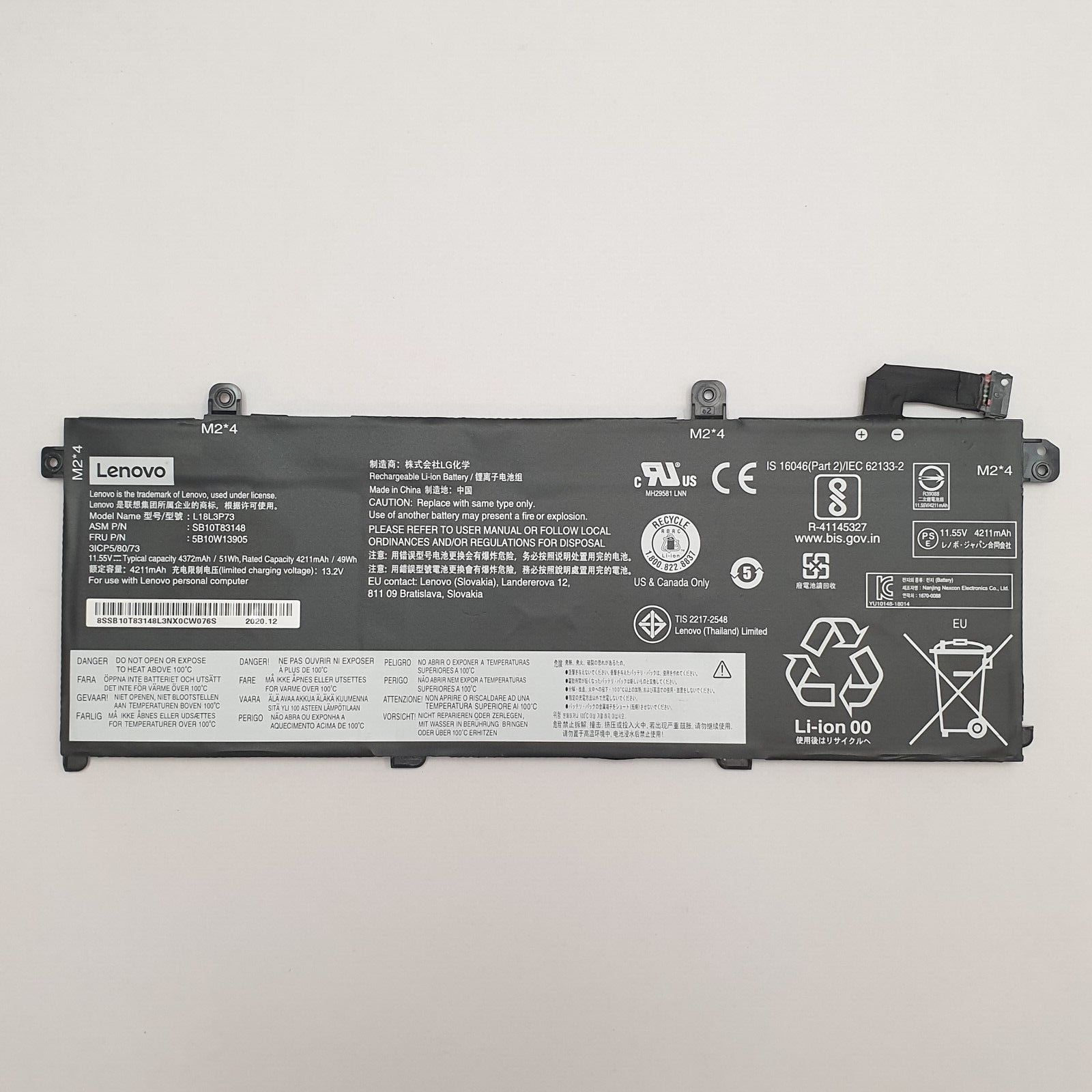 Lenovo ThinkPad T14 Gen 1 G1 Original Akku 4212mAh Li-ion Battery Pack *11