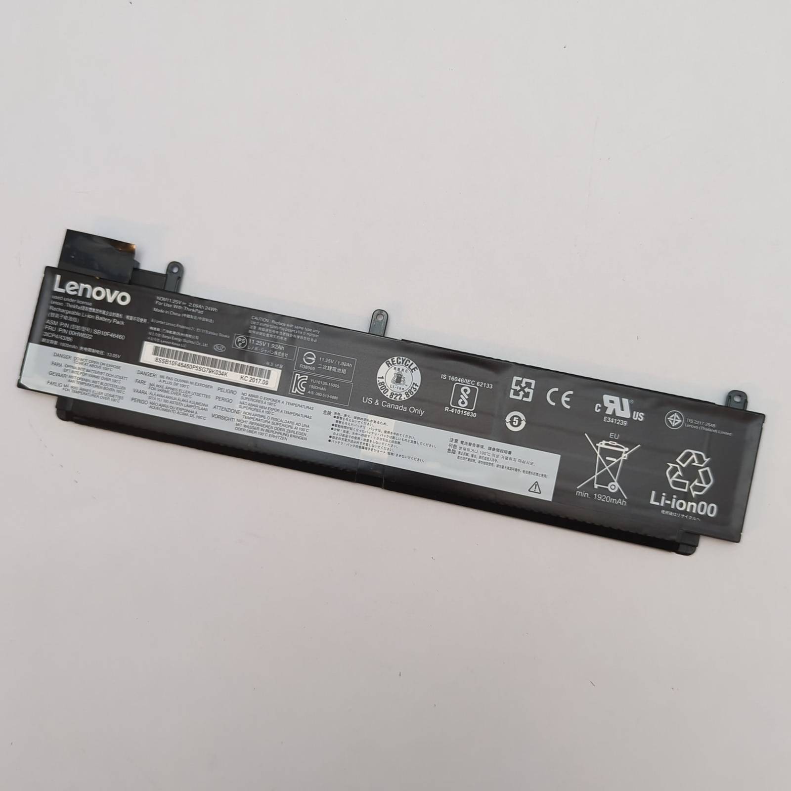 Lenovo ThinkPad T470s Original Akku 2090mAh Li ion Battery Pack
