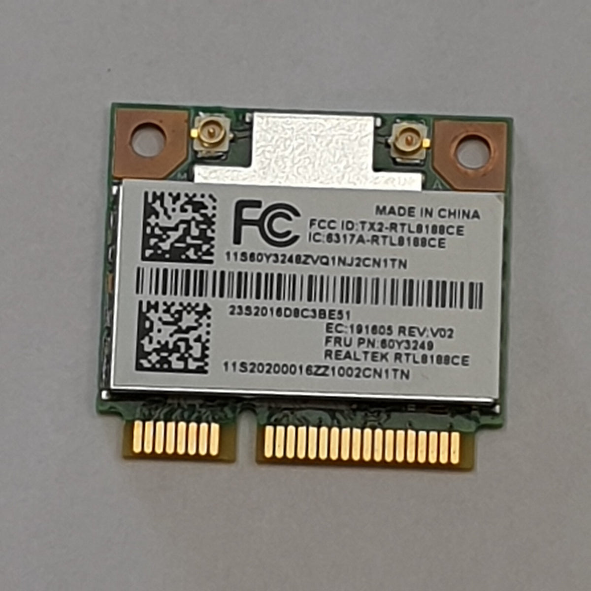 Lenovo ThinkPad W530 WLAN Karte Wifi Realtek RTL8188CE 60Y3249