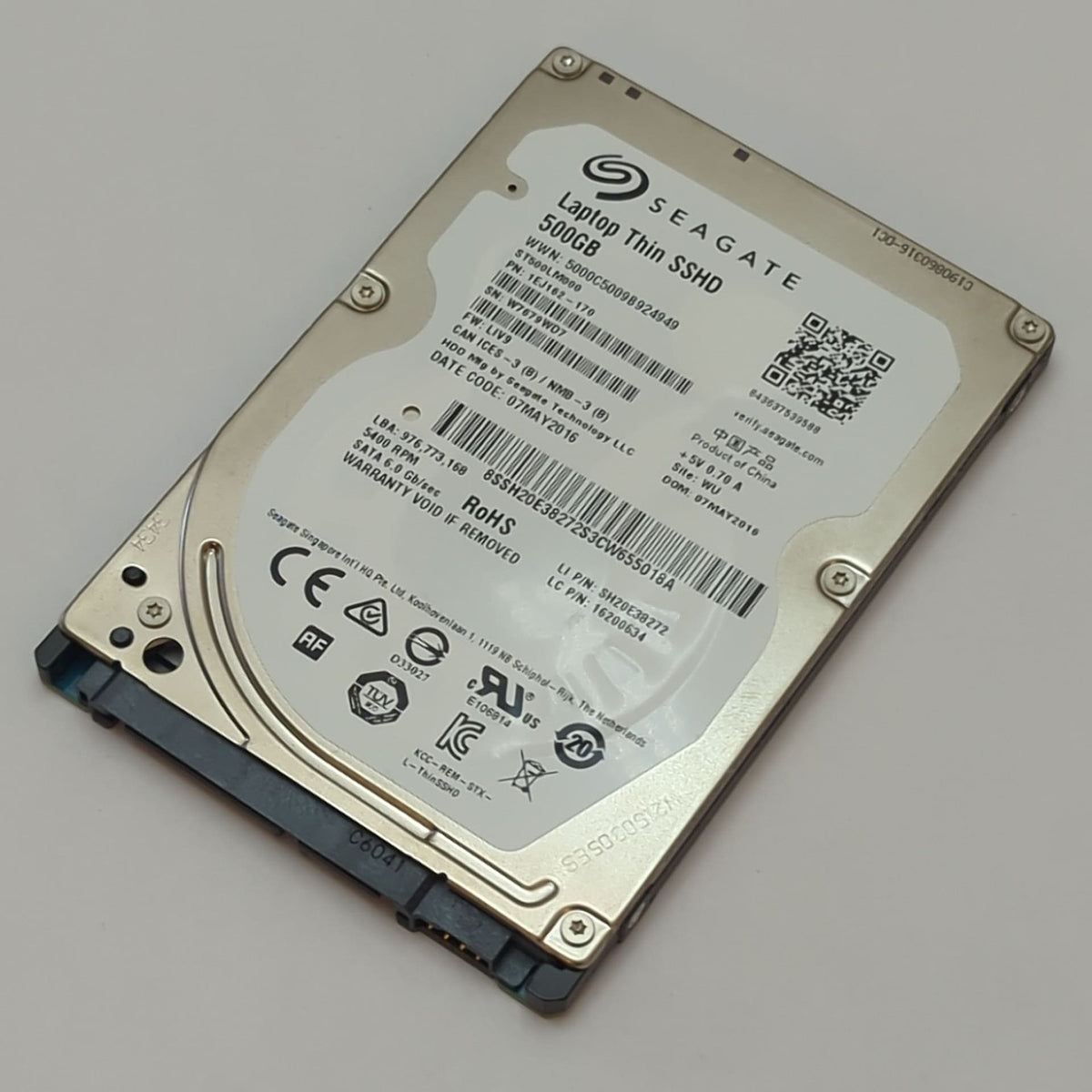 Seagate Laptop Thin SSHD 500GB 2.5 Zoll SATA III Hybrid Festplatte HDD