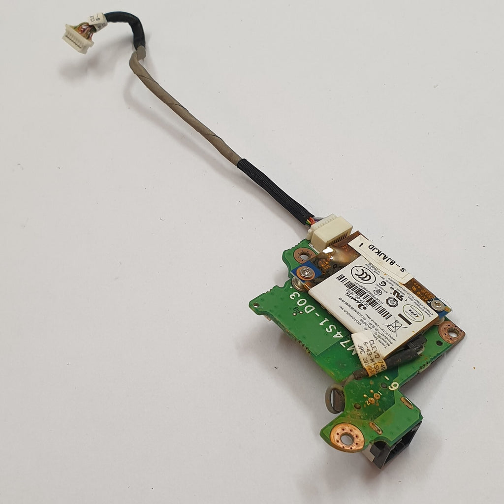 Clevo W76T LAN Port Modem Board RJ11 Port 6-71-M74S1-D03 – Bild 2