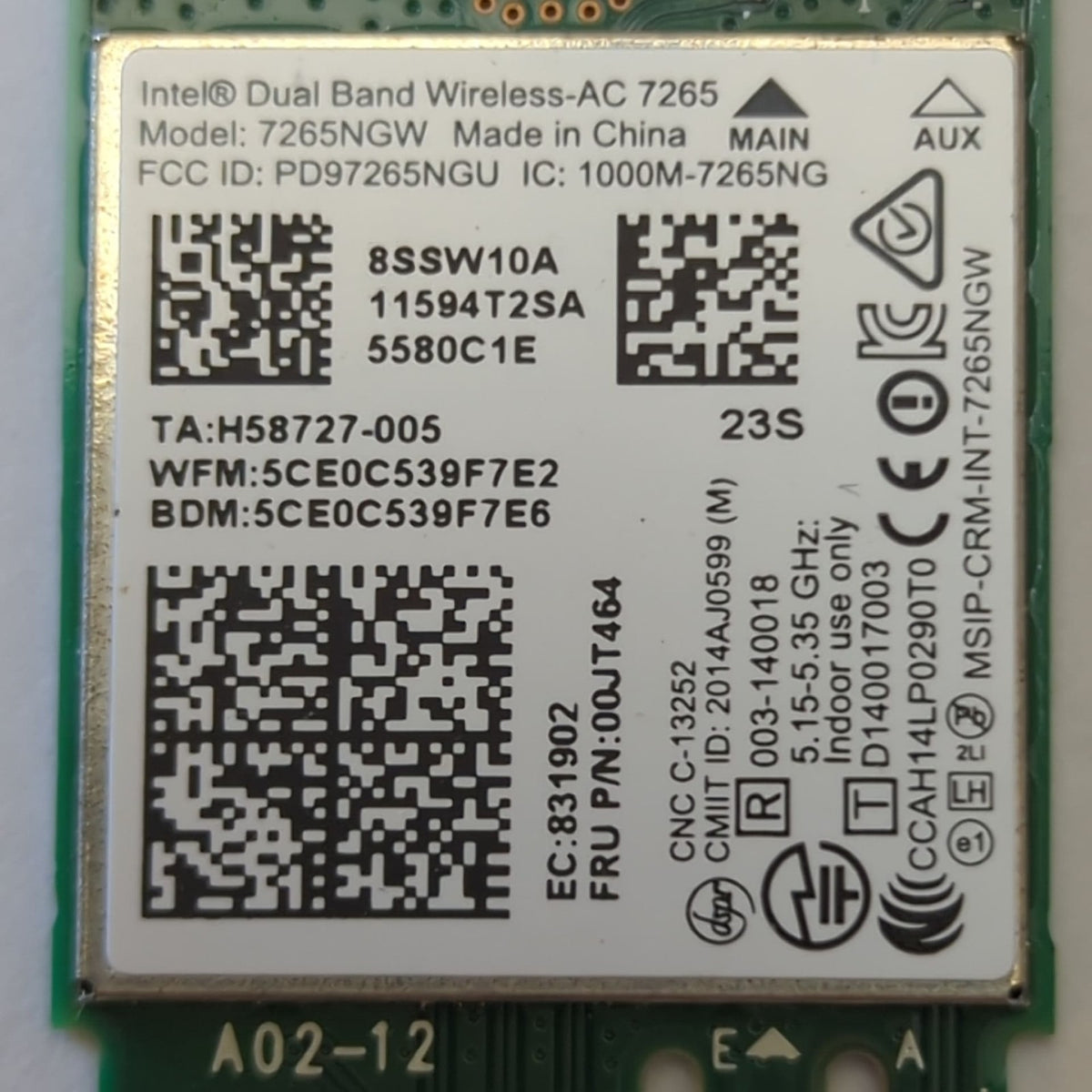Lenovo ThinkPad T550 Intel Dual Band WLAN Karte Wireless LAN Modul
