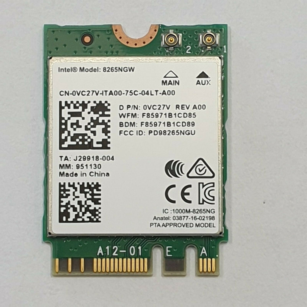 Dell Latitude 12 5285 WLAN Bluetooth Karte Intel 8265NGW Wireless Modul