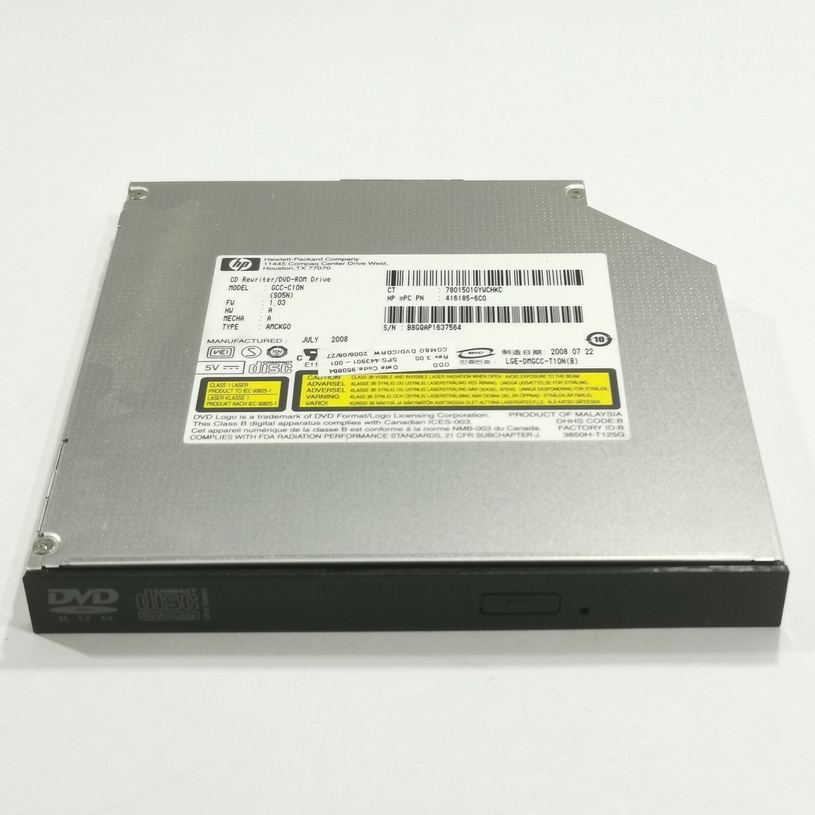 HP Compaq 6510b DVD Laufwerk CD Rewriter Brenner DVD ROM Drive