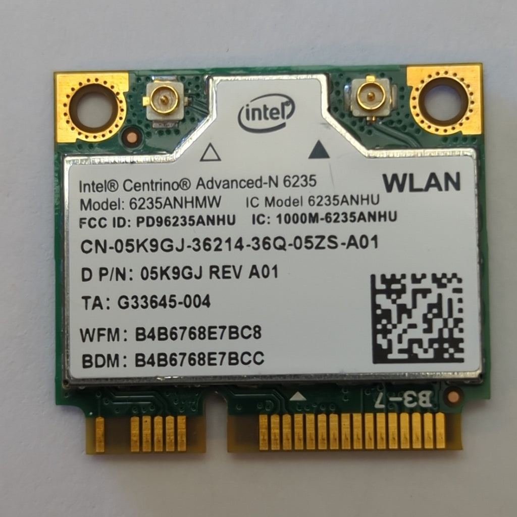Intel Centrino Advanced N 6235 6235ANHMW Dual Band Wireless WLAN WiFi Bluetooth