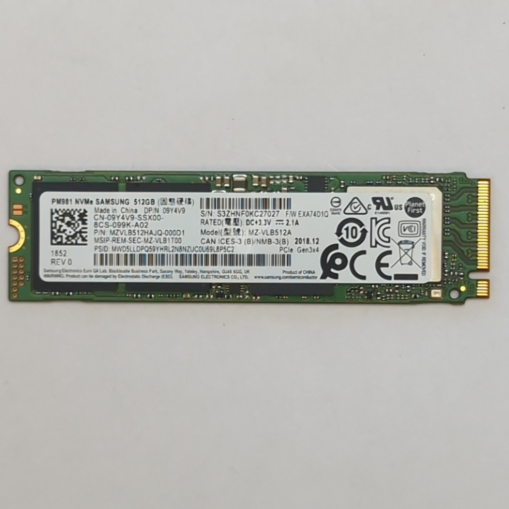 Samsung PM981 512 GB M.2 SSD NVMe PCIe Internes Solid State Drive