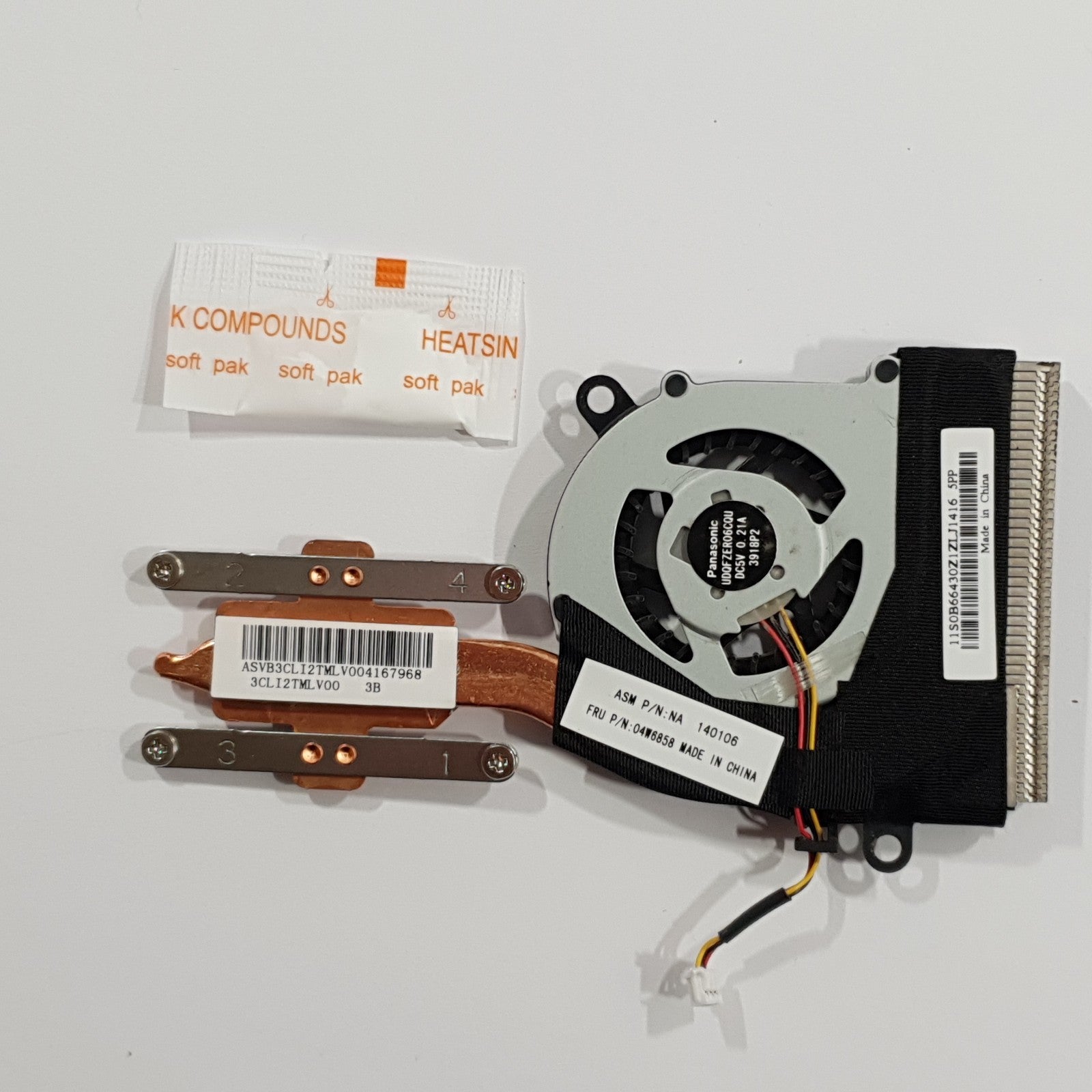 Lenovo ThinkPad X131e CPU Kühler Lüfter Heatsink Fan mit Wärmeleitpaste