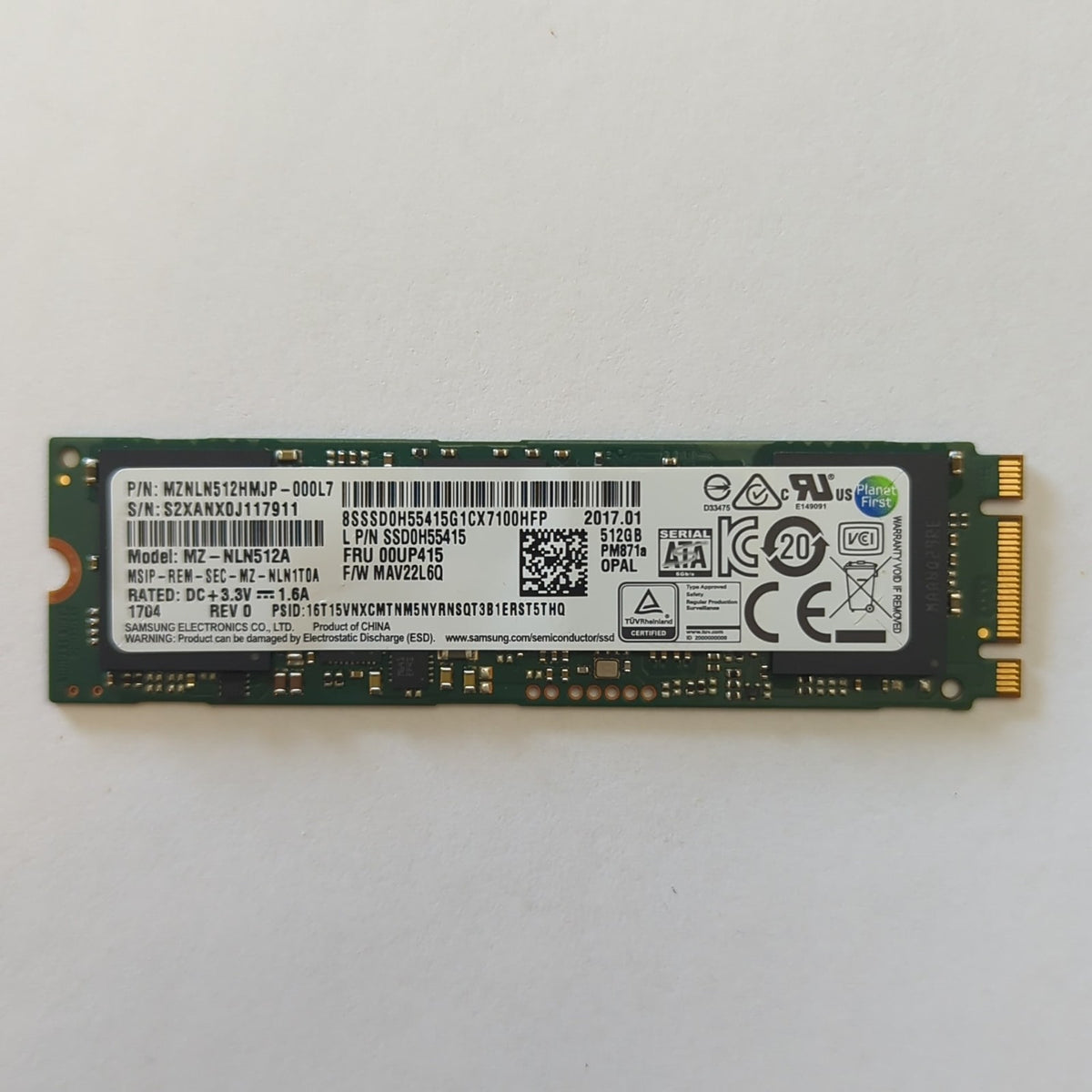 Samsung PM871a 512GB M.2 SATA SSD 2280 Internes Solid State Drive Festplatte