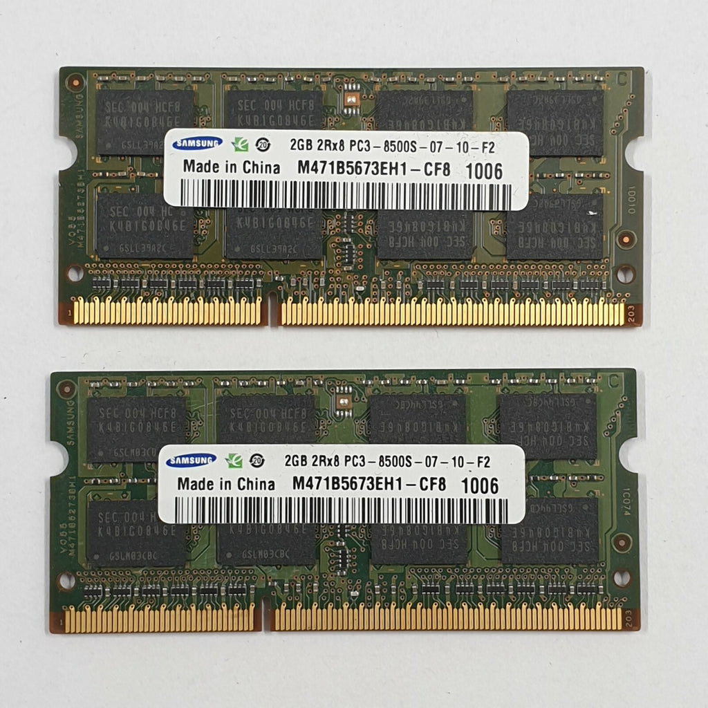 Toshiba Satellite U500 -- 4GB Samsung 4GB DDR3 1066 SODIMM RAM 1x2GB Laptop