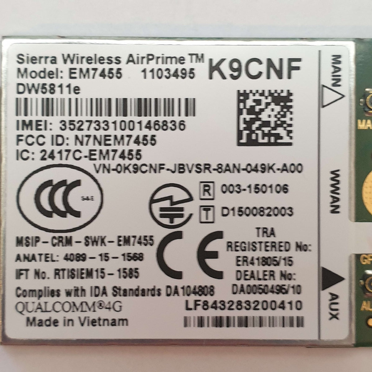 Dell Latitude 5290 WWAN Karte LTE Modul