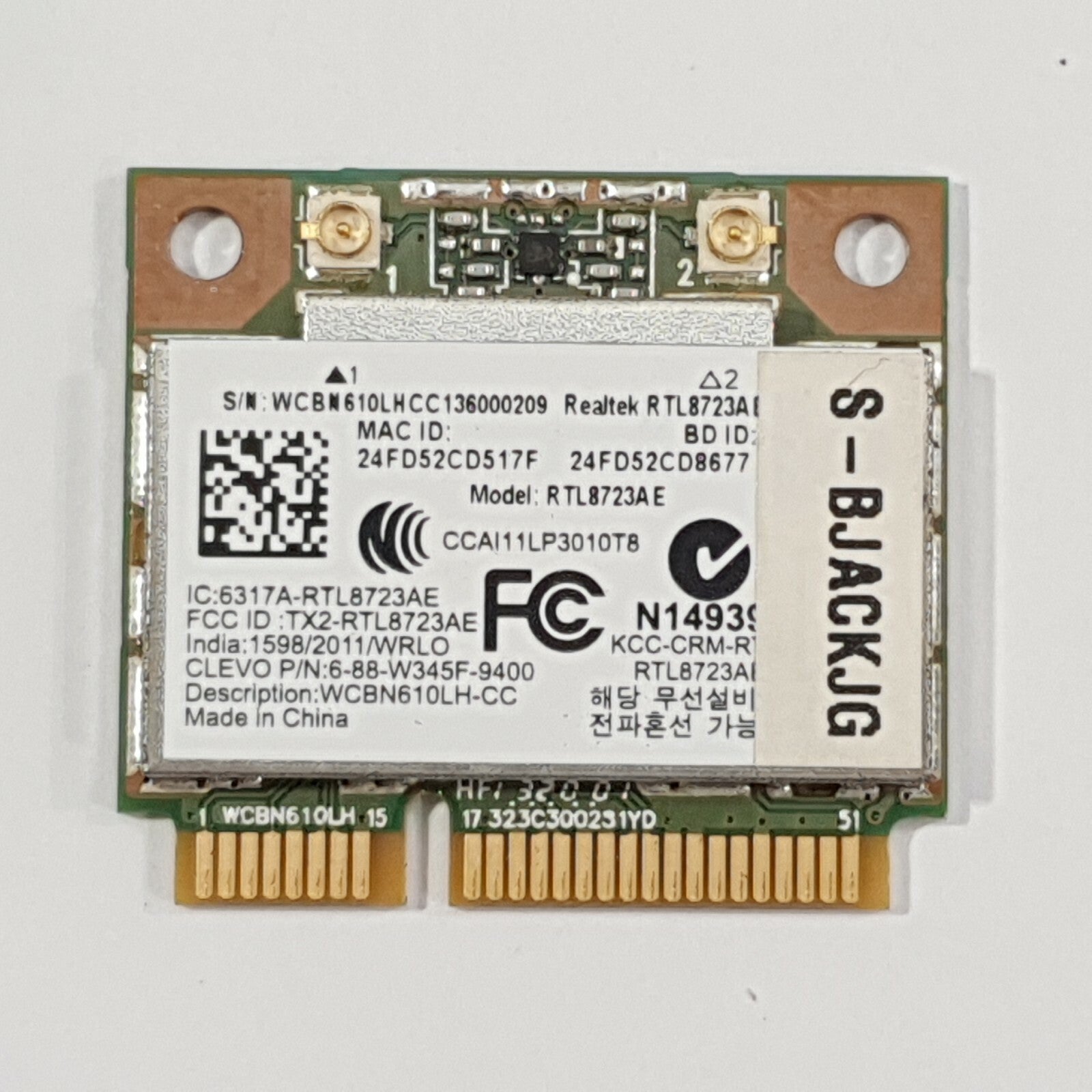 Clevo W370 W370ET WLAN Karte Wifi Modul Wireless LAN Card