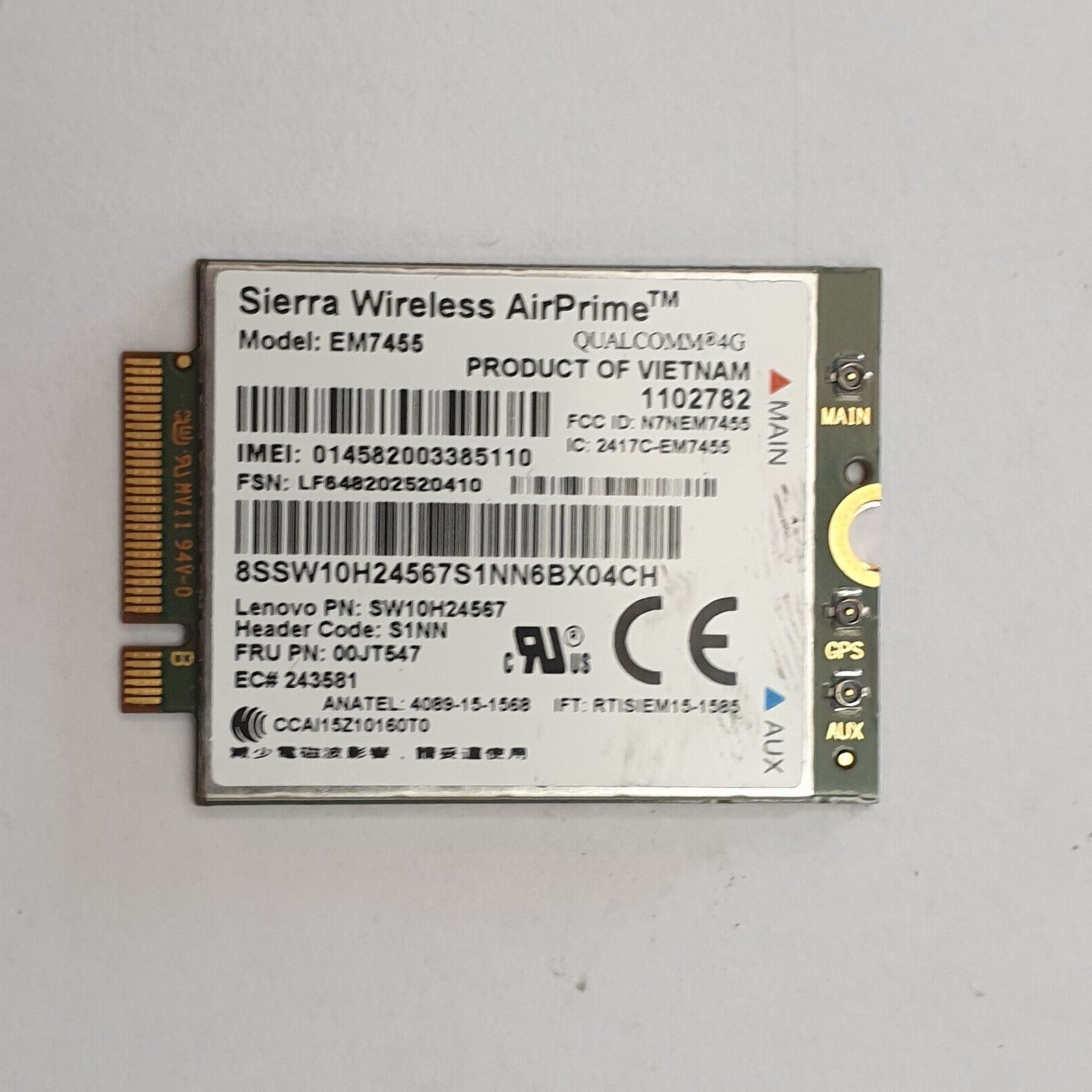 Lenovo ThinkPad T560 WWAN Karte 4G Sierra Wireless EM7455 4G LTE WWAN Karte