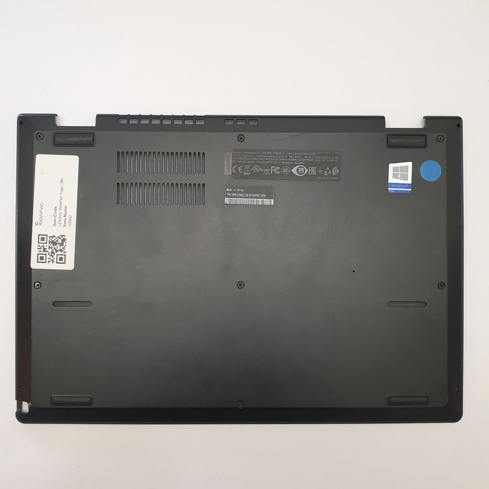 Lenovo Thinkpad Yoga L380 Gehäuse Unterschale Unterteil Bottom Case Cover