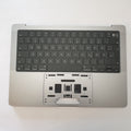 Apple MacBook Pro 14" A2442 2021 Handauflage + Akku ! Tastatur Deutsch Palm Rest