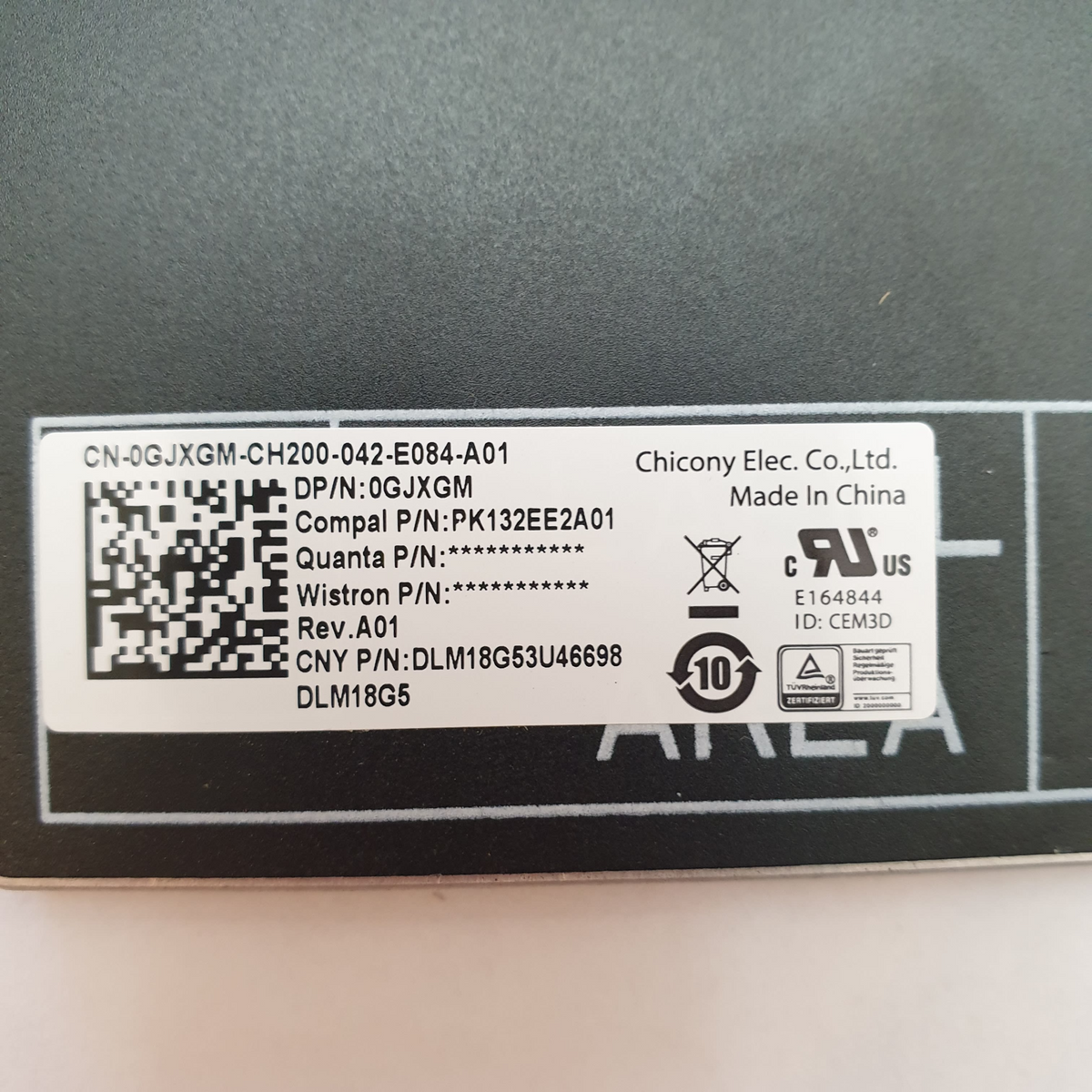 Dell Latitude 5400 Tastatur English (US) QWERTY Keyboard US