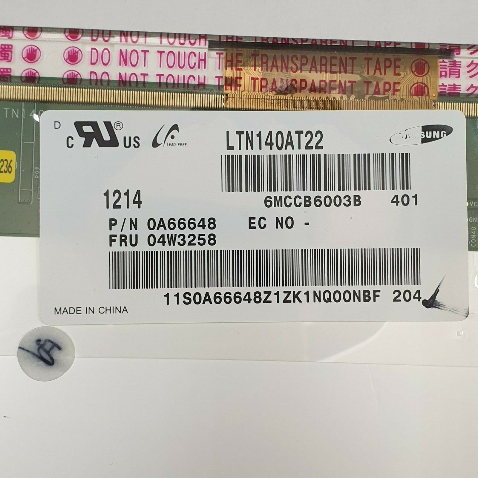 Samsung Universal HD Display 14 Zoll LTN140AT22 Panel LCD Bildschirm – Bild 3