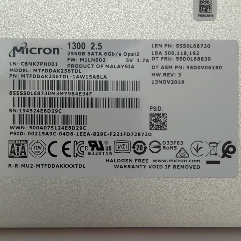 Micron 1300 256 GB 2.5 Zoll SATA SSD Internes Solid State Drive 256GB