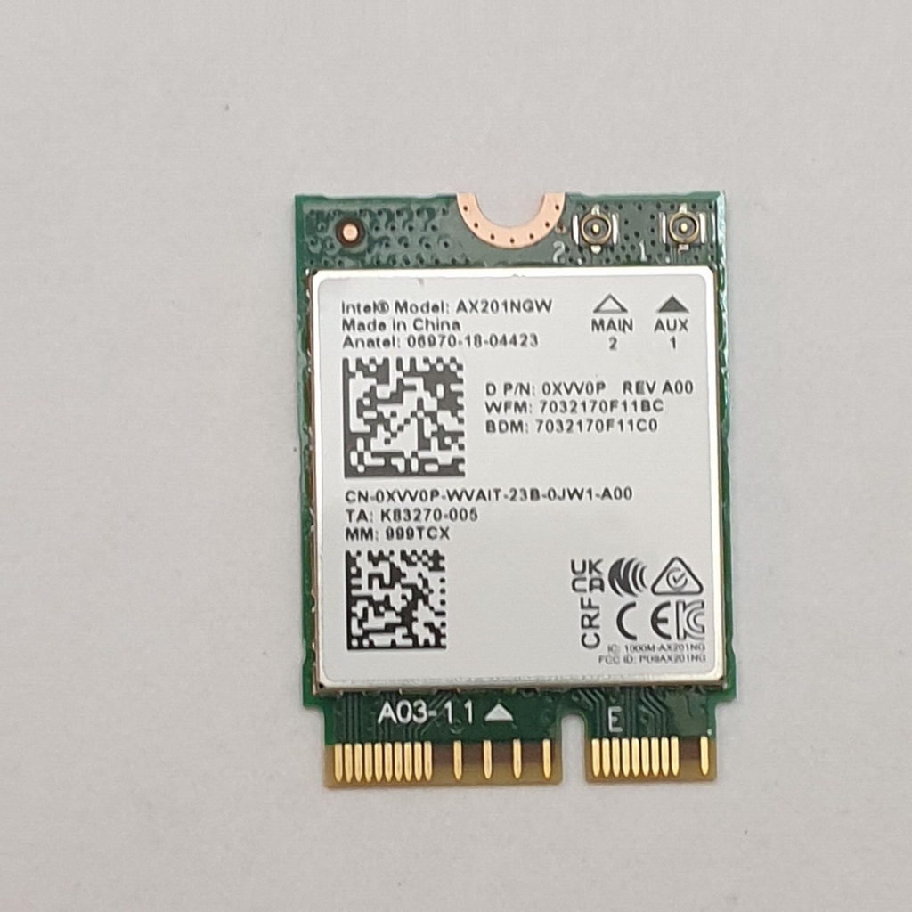 Dell Latitude 5320 WLAN Karte Wifi Intel AX201NGW WLAN Karte WiFi Modul