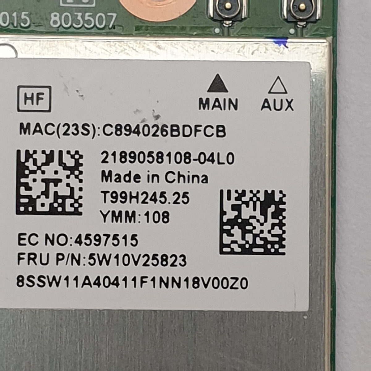 Lenovo ThinkPad L15 G1 WLAN Karte Wireless LAN Modul