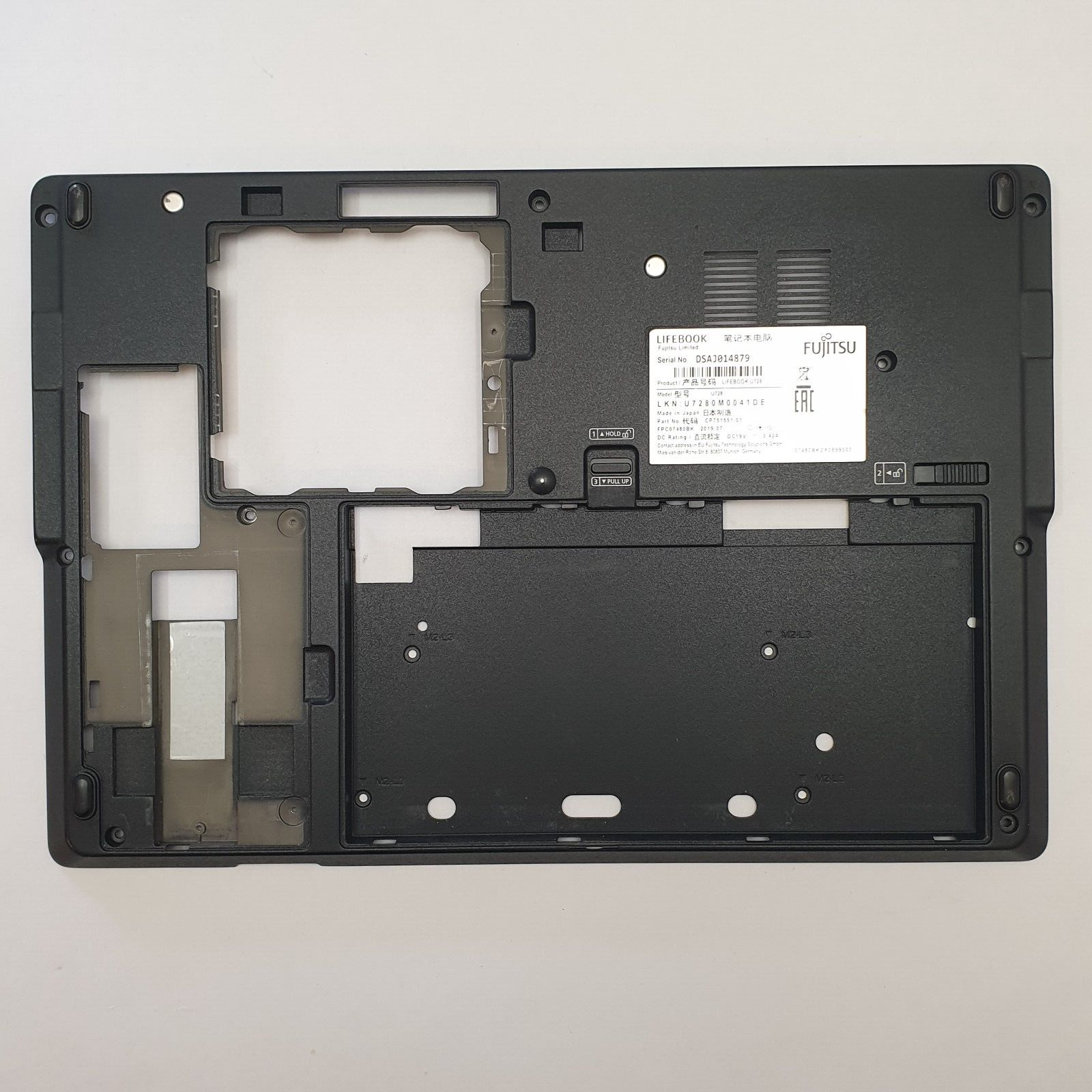Fujitsu LifeBook U728 Gehäuse Unterschale Unterteil Bottom Base Cover Case